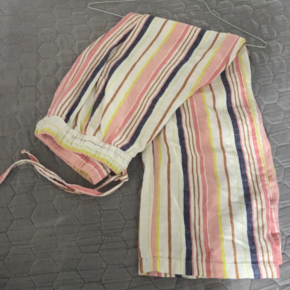 Old navy multi colored wide leg linen pant - Picture 2 of 2